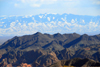 Kazakhstan, Charyn Canyon: Torajgir Mountains - in the background the Tian Shan mountains - photo by M.Torres