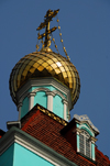Kazakhstan, Almaty: St Nicholas Church - Russian Orthodox - Nikolsky Sobor - golden onion - photo by M.Torres