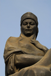 Kazakhstan, Almaty: Republic square - woman statue - photo by M.Torres