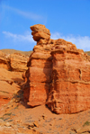 Kazakhstan, Charyn Canyon: Valley of the Castles - unstable rock - photo by M.Torres