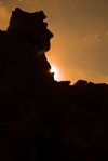 Kazakhstan, Charyn Canyon: Valley of the Castles - the sun hides - photo by M.Torres