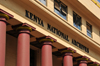 Nairobi, Kenya: Kenya National Archive - red columns and capitols - photo by M.Torres