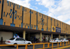 Nairobi, Kenya: Jomo Kenyatta International Airport - Embakasi - land side of the terminal - taxis - photo by M.Torres