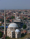 Kosovo - Prizren / Prizreni: Sinan Pasha mosque and the main avenue - photo by J.Kaman