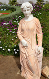 Erbil / Hewler / Arbil / Irbil, Kurdistan, Iraq: Minare Park - sculpture of girl with harvested wheat - photo by M.Torres