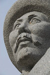Bishkek, Kyrgyzstan: bust of Orozbekov Abdikadir - Chui avenue - photo by M.Torres