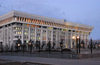 Bishkek, Kyrgyzstan: House of the Government - dusk - Chui avenue - photo by M.Torres