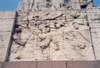 Latvia / Latvija - Riga: Liberty monument - the Latvians army advances - relief - sculptor: K. Zale, architect: E. Stalberg /Brivibas piemineklis - cilnis