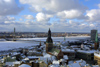 Latvia / Latvija - Riga: almost from the air - old Riga, Pardaugava and Vansu tilts - frozen Daugava (photo by A.Dnieprowsky)