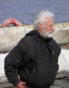 Ventspils: a yacht skipper's lined face (photo by A.Dnieprowsky)