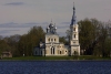 Latvia - Stameriena: Orthodox Church of St Alexander Nevsky and the river Pogupe  (Gulbenes Rajons - Vidzeme) (photo by A.Dnieprowsky)