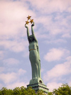 Latvia / Latvija - Riga: Milda with the three stars - Liberty monument  / Freedom monument (photo by J.Kaman)