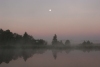 Latvia - Koni: 05:30 a.m - the lake and the moon (Valmieras Rajons - Vidzeme) (photo by A.Dnieprowsky)