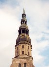 Latvia / Latvija - Riga: spire of St Peter's church -architect: J. Rummeschottel - Sv. Petera baznica (photo by Miguel Torres)
