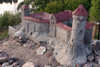 Latvia / Latvija - Naujene (Daugavpils rajons): Folk Museum - Dinaburg castle model - Livonian Order (photo by A.Dnieprowsky)