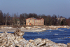 Latvia - Plavinas - Aizkraukle rajon: ice drifting on the Daugava river / Western Dvina - photo by A.Dnieprowsky