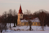 Latvia - Araisi: old Lutheran church near the lake - dusk (Drabesu pagasts - Cesu Rajons - Vidzeme) - photo by A.Dnieprowsky