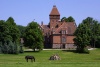 Latvia - Jaunmokas: Neo-Gothic cum Jungstil castle - exhibition of forestry -Tervete Recreation and Nature park - architect: Wilhelm Bockslaff - Jaunmoku pils (Tumes pagasts, Tukuma Rajons - Zemgale) - photo by A.Dnieprowsky