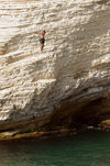 Lebanon / Liban - Beirut: jumping into the Mediterranean (photo by J.Wreford)