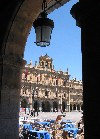 Leon - Salamanca / SLM:  Plaza Mayor - arcada / Plaza mayor - arcade - La Ciudad Dorada, the golden city (photo by Angel Hernandez)