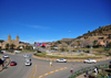 Maseru, Lesotho: Maseru Cathedral Circle with the Catholic Cathedral on the left - start of Kingsway - photo by M.Torres