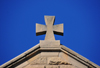 Maseru, Lesotho: Our Lady of Victory Cathedral - cross atop the main faade - photo by M.Torres