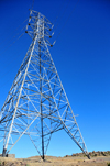 Mohale Dam, Lesotho: electricity pylon - transmission tower - power from the Muela Hydropower Station travels to Maseru - photo by M.Torres