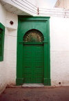 Libya - Tripoli: green gate in the Medina (photo by M.Torres)