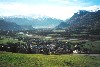 Liechtenstein - Triesen: the town and the Rhine valley - Rheintal (photo by M.Torres)
