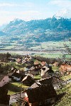 Liechtenstein - Triesenberg: looking at Alvier and Gaushla peaks, across the Rhine in Switzerland (photo by M.Torres)