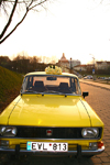 Lithuania - Vilnius: old Moskvich car in the old town - photo by Sandia