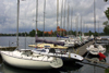 Lithuania - Trakai: marina - yachts on the lake - photo by A.Dnieprowsky
