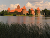 Trakai, Lithuania / Litva / Litauen: Trakai Island Castle - from the banks of lake Galve - photo by J.Kaman