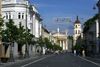 Lithuania - Vilnius: Gedimino avenue and the Cathedral of the Three Saints - photo by A.Dnieprowsky