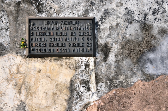 macao100: Macau, China: Monte Fortress, patriotic inscription for the Portuguese soldiers, UNESCO World Heritage Site - Fortaleza de Nossa Senhora do Monte de São Paulo - photo by M.Torres - (c) Travel-Images.com - Stock Photography agency - Image Bank