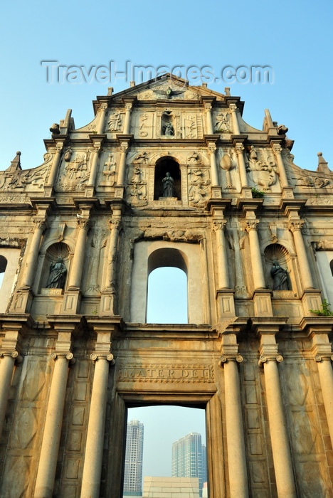 macao106: Macau, China: Ruins of St. Paul's - Church of the Mother of God - granite façade, divided into five levels, following the concept of divine ascension - photo by M.Torres - (c) Travel-Images.com - Stock Photography agency - Image Bank
