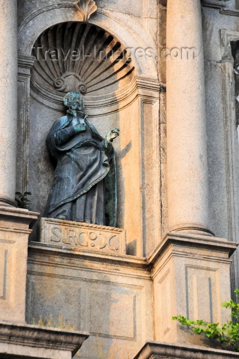 macao109: Macau, China: Ruins of St. Paul's - Church of the Mother of God façade - Saint Francis Xavier, great missionary to the orient - photo by M.Torres - (c) Travel-Images.com - Stock Photography agency - Image Bank