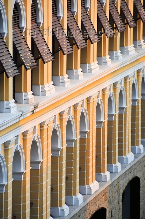 macao112: Macau, China: arcade balcony (loggia) of the former library Colégio de São Paulo on Largo da Companhia de Jesus - Historic Centre of Macau, UNESCO World Heritage Site - photo by M.Torres - (c) Travel-Images.com - Stock Photography agency - Image Bank