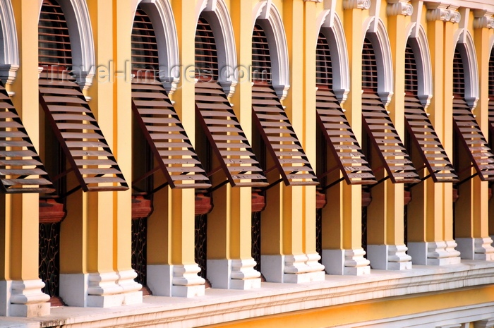 macao113: Macau, China: windows with sun protection of the former library Colégio de São Paulo on Largo da Companhia de Jesus - Historic Centre of Macau, UNESCO World Heritage Site - photo by M.Torres - (c) Travel-Images.com - Stock Photography agency - Image Bank