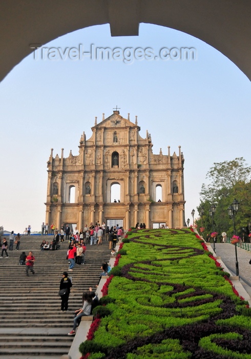 macao114: Macau, China: steps to the Ruins of St. Paul's, destroyed by a fire in 1835 -  Historic Centre of Macau, UNESCO World Heritage Site - Ruínas de São Paulo - photo by M.Torres - (c) Travel-Images.com - Stock Photography agency - Image Bank
