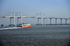 Macau, China: ferries by the Amizade Bridge - Praia Grande Bay - photo by M.Torres