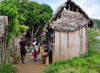 Soanierana Ivongo, Analanjirofo, Toamasina Province, Madagascar: huts and people - photo by M.Torres
