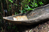 Soanierana Ivongo, Analanjirofo, Toamasina Province, Madagascar: dugout canoe with metal patches - photo by M.Torres