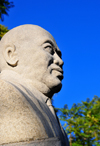 Antananarivo / Tananarive / Tana - Analamanga region, Madagascar: bust of Philibert Tsiranana, 1st president or the Malagasy republic, father of independence - Place de l'Indpendence, former place Colbert - Antaninarenina - photo by M.Torres