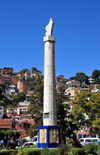 Antananarivo / Tananarive / Tana - Analamanga region, Madagascar: Place du MDRM - Malagasy uprising of March 29th, 1947 - pillar replacing the statue of general Gallini - Ambohijatovo - photo by M.Torres