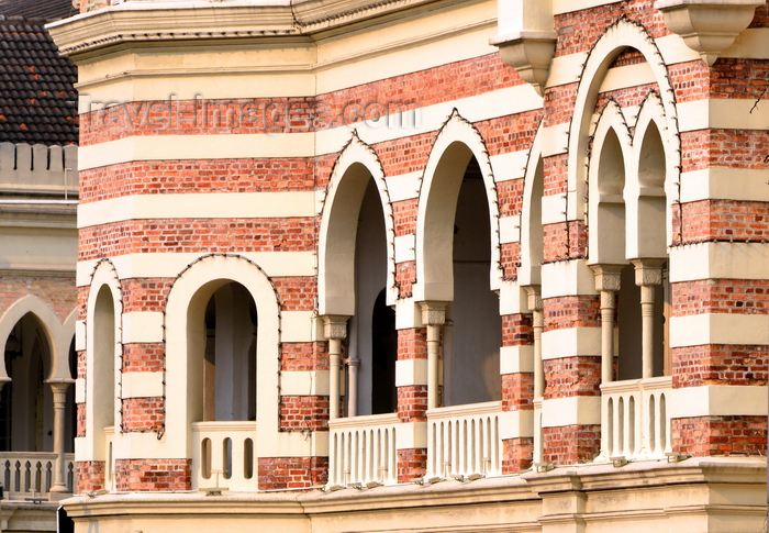 mal107: Kuala Lumpur, Malaysia: Mogul style architecture of the National Textile Museum, built in 1896 for the Federated Malay States Railways - arches and masonry work - photo by M.Torres - (c) Travel-Images.com - Stock Photography agency - Image Bank
