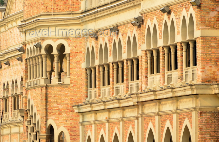 mal111: Kuala Lumpur, Malaysia: brick façade of the Old General Post Office - by the famous British colonial architect A.B. Hubback - photo by M.Torres - (c) Travel-Images.com - Stock Photography agency - Image Bank