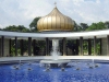 Malaysia - Kuala Lumpur -  KL / KUL: National monument - pond and golden dome - photo by Ben Jackson
