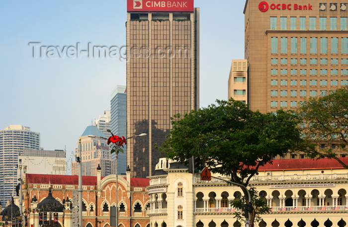 mal145: Kuala Lumpur, Malaysia: CIMB Bank, OCBC Bank, Wisma Lee Rubber - Old High Courts on the bottom right and the City Theatre bottom left - photo by M.Torres - (c) Travel-Images.com - Stock Photography agency - Image Bank