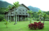 Malaysia - Sarawak (Borneo): house on stilts (photo by Rod Eime)